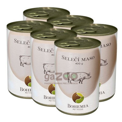 BOHEMIA Bravčové mäso vo vlastnej šťave 6x400g