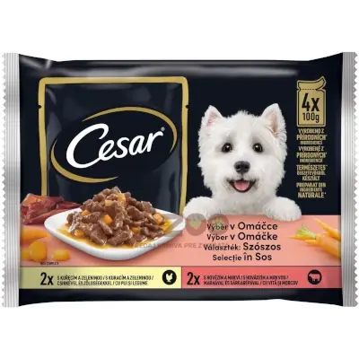 CESAR Selection mix v omáčke 4x100g