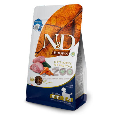 N&D dog BROWN (GF) adult mini spirulina & carrot, lamb 2kg