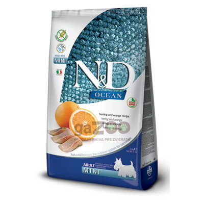 N&D dog Ocean Adult Mini Herring and Orange 2,5kg