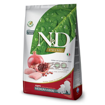 N&D dog PRIME (GF) Puppy Medium & Maxi Chicken & Pomegranate 12kg
