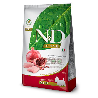 N&D dog PRIME (GF) Adult Mini Chicken & Pomegranate 2,5kg