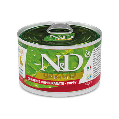 N&D dog PRIME Puppy Chicken & Pomegranate konzerva 140g