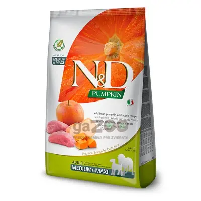 N&D dog PUMPKIN (GF) Adult medium & maxi, boar & apple 12kg