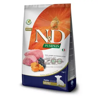 N&D dog PUMPKIN (GF) Puppy mini, lamb & blueberry 7kg