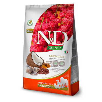 N&D dog QUINOA (GF) adult all breed, skin & coat, herring 7kg