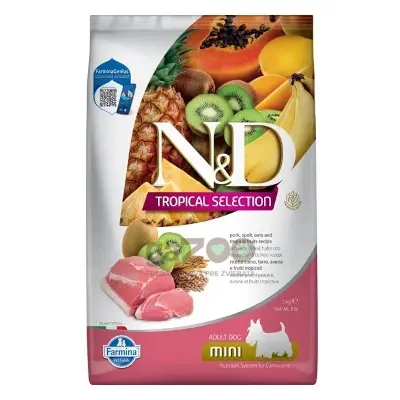 N&D dog TROPICAL SELECTION (AG) adult mini, pork 5kg