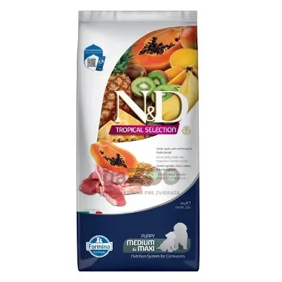 N&D dog TROPICAL SELECTION (AG) puppy medium & maxi, lamb 10kg