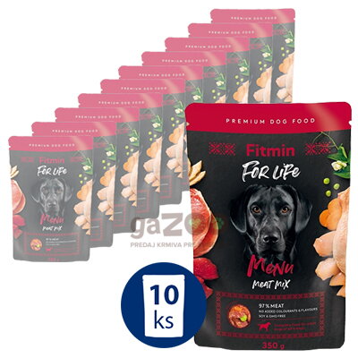 FITMIN For Life Menu meat mix Mäsová kapsička 10x350g