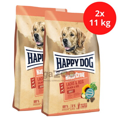 HAPPY DOG NaturCroq Lachs & Reis 2x11kg