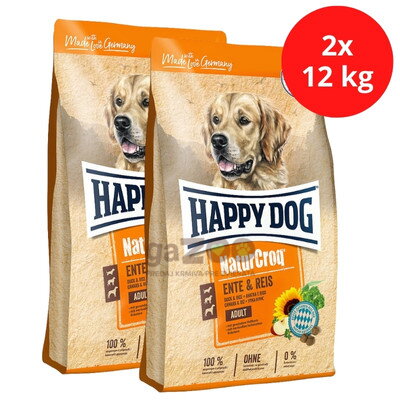 HAPPY DOG NaturCroq Ente & Reis 2x11kg