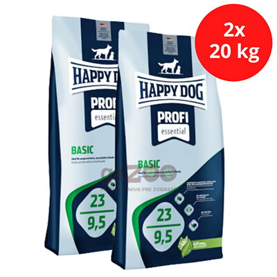 HAPPY DOG Profi line Basic 23/9,5 2x20kg