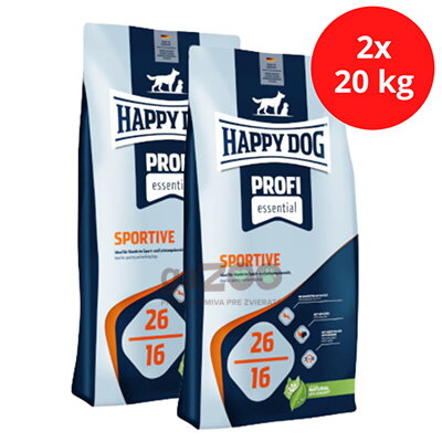 HAPPY DOG Profi line Sportive 26/16 2x20kg