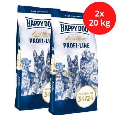 HAPPY DOG Profi Gold Performance 34/24 2x20kg