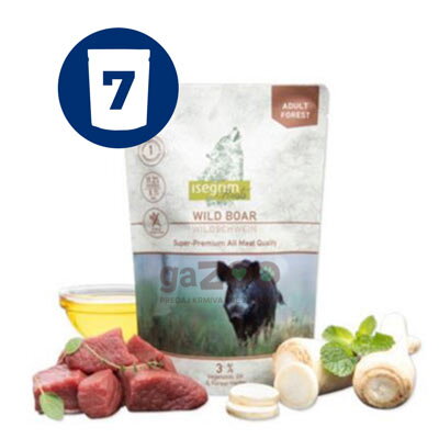 ISEGRIM Roots Monoprotein Wild Boar pouch 7x410g