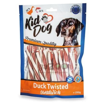 KIDDOG Kačací točený sendvič s treskou 250g