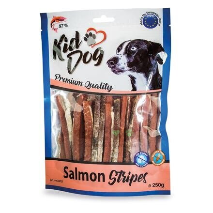 KIDDOG Lososové prúžky 250g