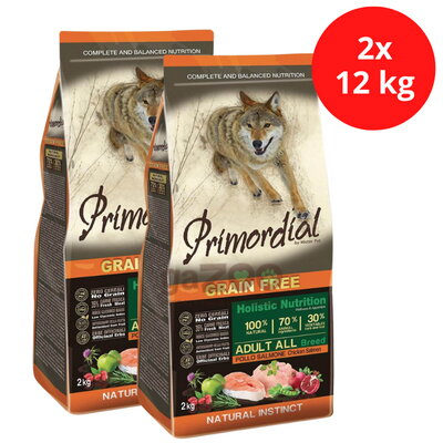 PRIMORDIAL Adult Chicken & Salmon 2x12kg