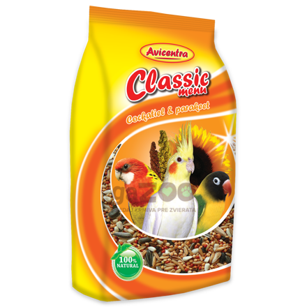 AVICENTRA Classic pre malé papagáje 1kg