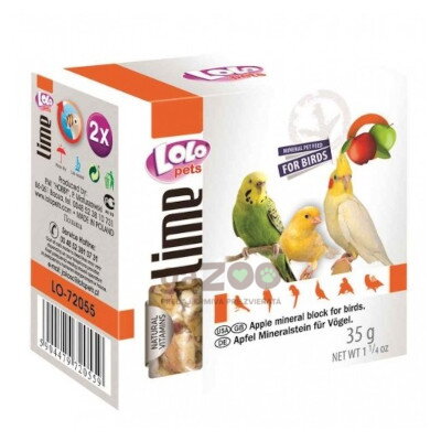LOLO minerálny kameň pre vtáky jablko 35 g