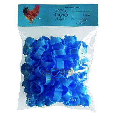 Krúžky pre hydinu modré - zámkové 10ks