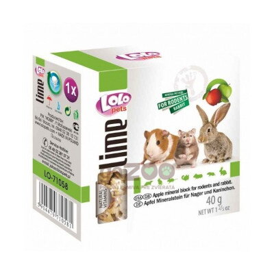 LOLO minerálny kameň pre hlodavce jablko 40 g