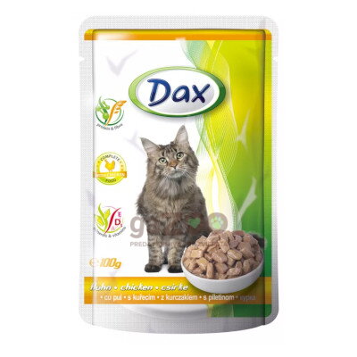 DAX kapsička pre mačky kuracia 100g