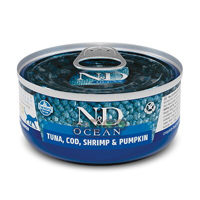 N&D cat Ocean Tuna & Squid & Shrimp konzerva 70g