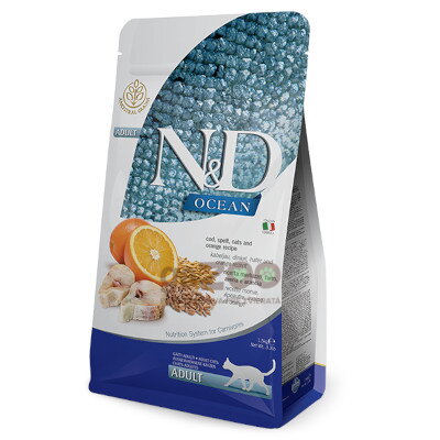 N&D cat Ocean Adult Codfish, Spelt, Oats and Orange