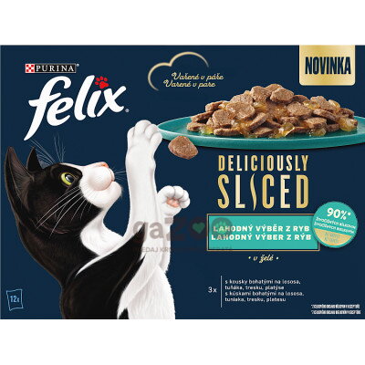 FELIX Deliciously Sliced lahodný výber z rýb v želé 12x80g