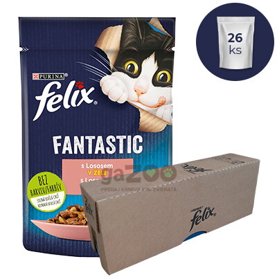 FELIX Fantastic s lososom v želé 26x85g