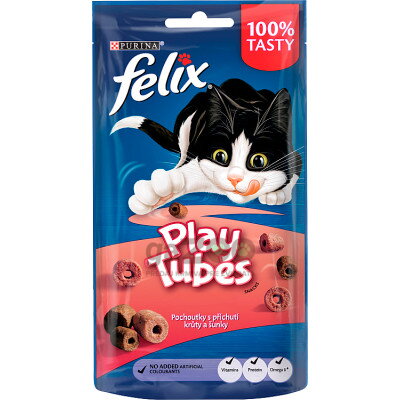 FELIX Play Tubes morka a šunka 50g