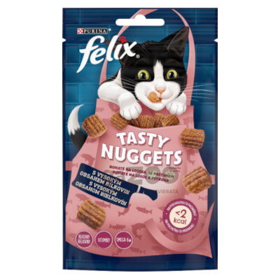 FELIX Tasty Nuggets bohaté na lososa, so pstruhom 50g