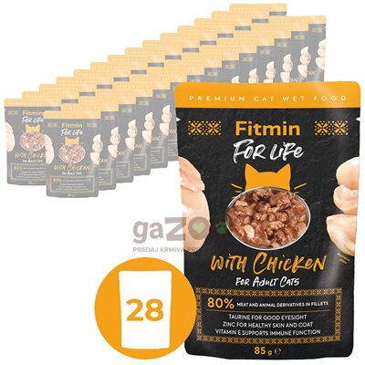 FITMIN cat For Life kuracia kapsička pre mačky 28x85g
