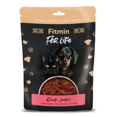 FITMIN For Life Jerky kačacia pochúťka pre psov a mačky 70g