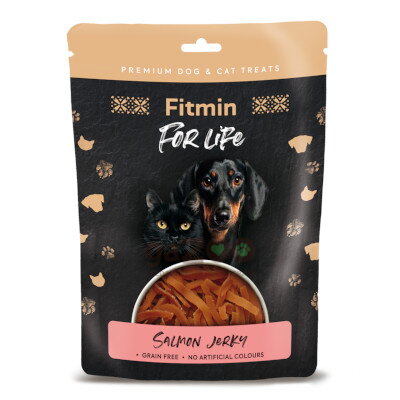 FITMIN For Life Jerky lososová pochúťka pre psov a mačky 70g