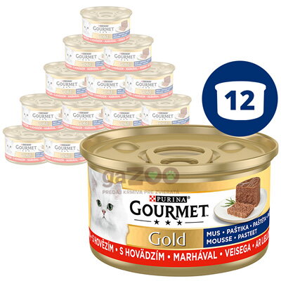 GOURMET Gold paštéta s hovädzím 12x85g