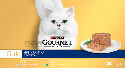 GOURMET GOLD Multipack paštéty kura, morka, králik, tuniak 48x85g