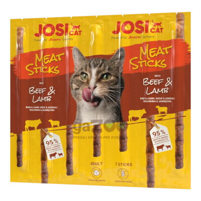 JOSICAT pamlsok Cat Meat Sticks Beef & Lamb 35g