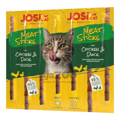 JOSICAT pamlsok Cat Meat Sticks Chicken & Duck 35g