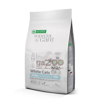 NATURES PROTECTION Superior care white cat GF adult herring all breed 1,5kg