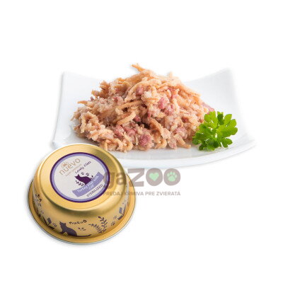 NUEVO cat vanička Sterilized Turkey filet with Calf 12x 85g