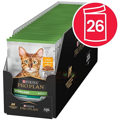 PURINA PRO PLAN Cat Adult Sterilized Kura kapsička 26x85g