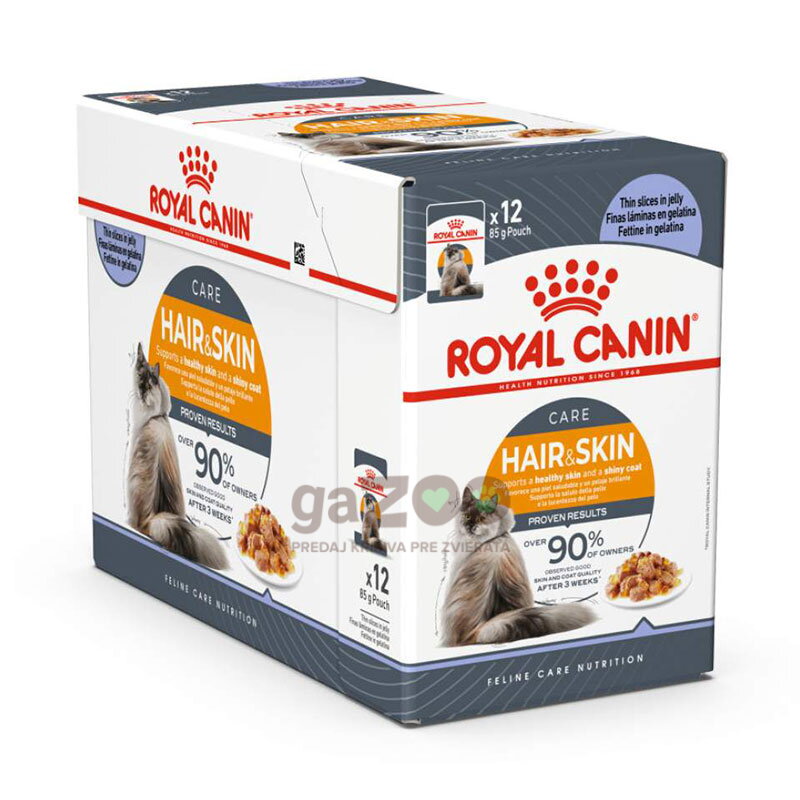 Royal Canin Hair & Skin kúsky v želé 12 x 85 g