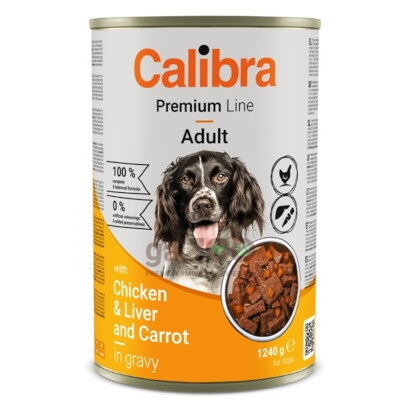 CALIBRA Dog Premium konzerva Chicken & Liver 1240g