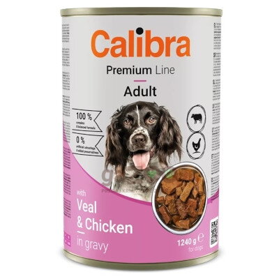 CALIBRA Dog Premium konzerva Veal & Chicken 1240g