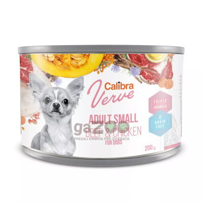 CALIBRA Dog konz. Verve GF Adult Small Beef & Chicken 200g
