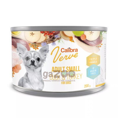 CALIBRA Dog konz. Verve GF Adult Small Duck & Turkey 200g