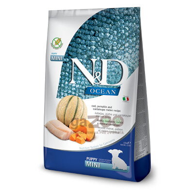 N&D dog Ocean Puppy Mini Codfish, Pumpkin and Cantaloupe Melon 2,5kg