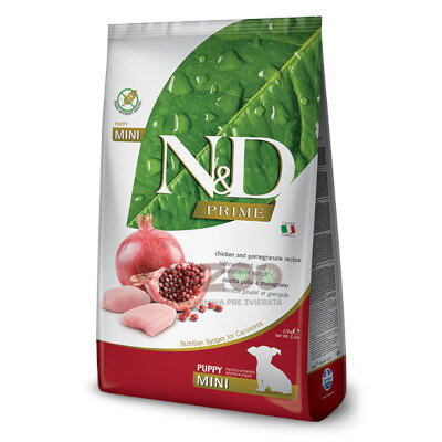 N&D dog PRIME (GF) Puppy Mini & Medium Chicken & Pomegranate 7kg
